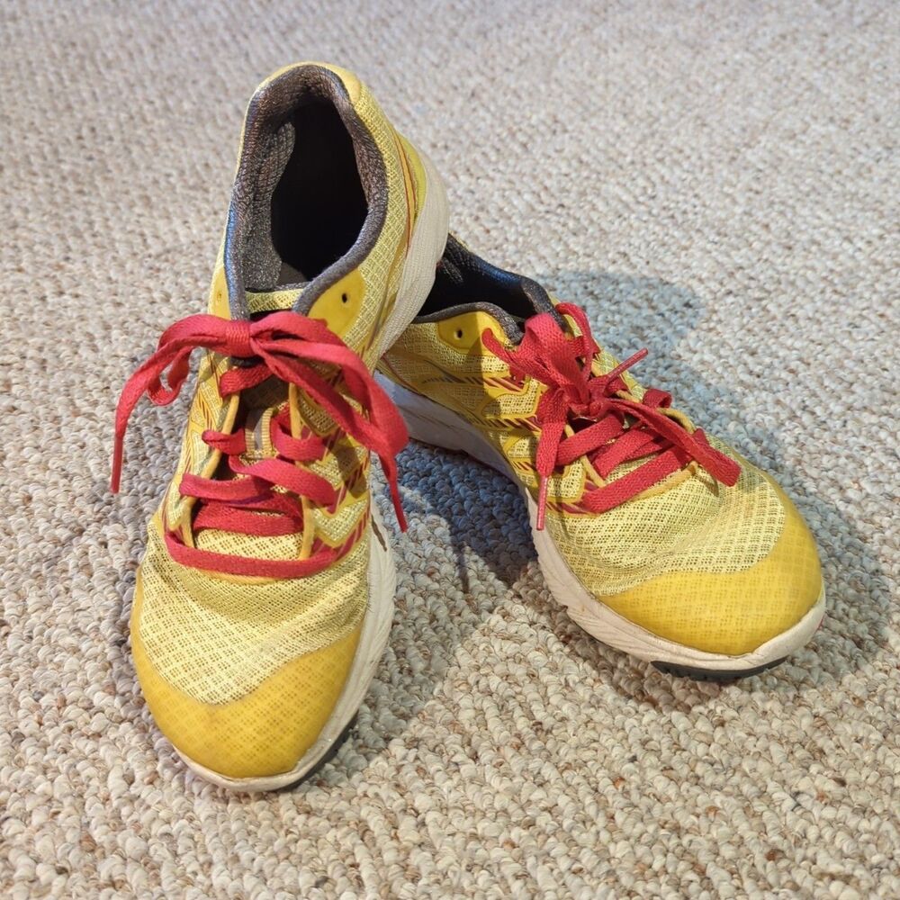 Merrell Bare Access Ultra Running Shoe Sneaker Womens 8 Yellow Trail Vibram